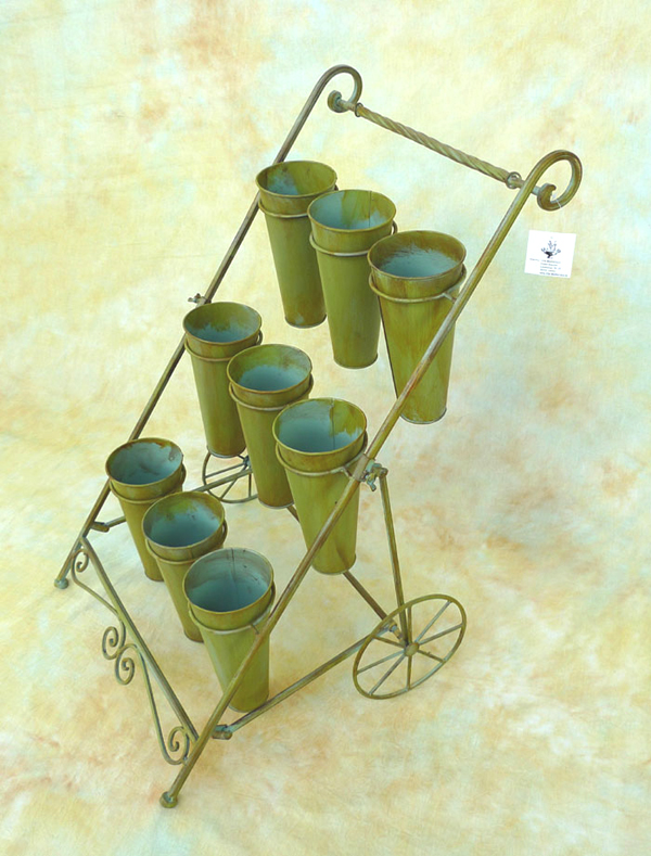 Blumenwagen Etagere Blumentreppe Kräutertopf Pflanzentänder Pflanztopf