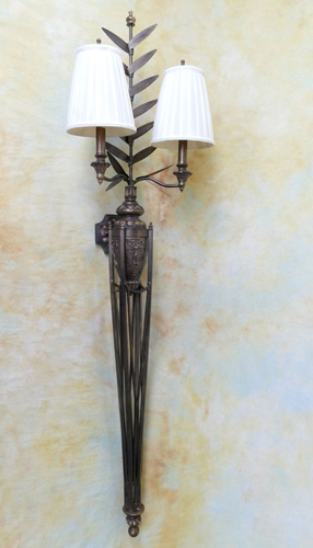 Wandlampe Lampe 2 Armig Schmiedeeisen Antik Look Landhaus Vintage